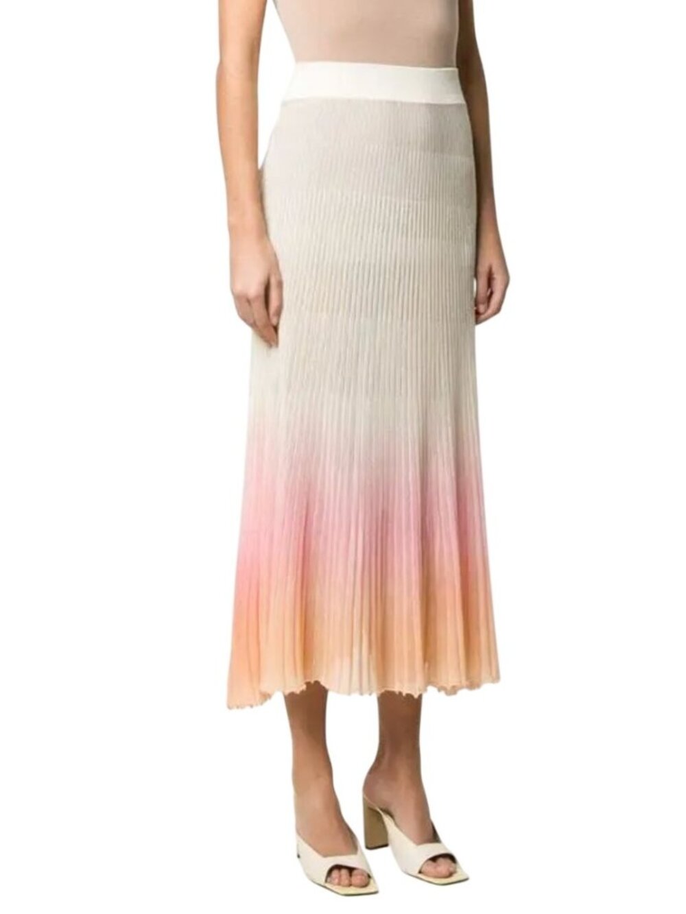 Jacquemus helado degradê pleated knitted skirt - size 38